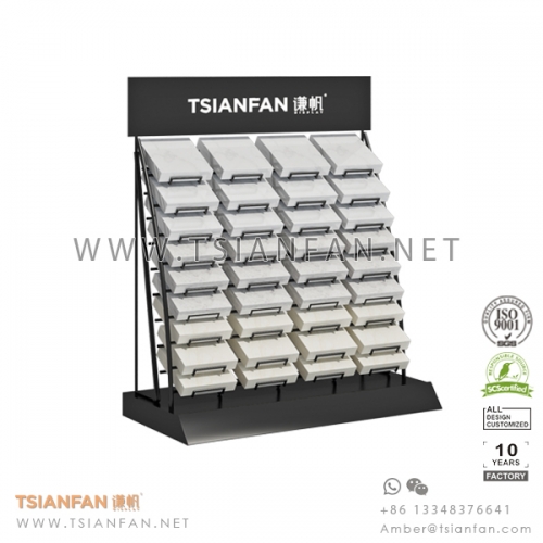 Metal Artificial Stone Tabletop Display Rack for Quartz Sample