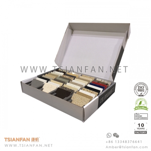 Quartz Stone Sample Chip Display Box