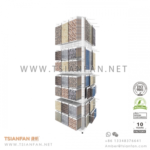 Metal Net Mosaic Tile Display Tower