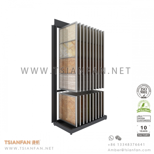 Porcelain Tile Wing Display Rack for Ceramic Tile Showroom