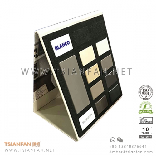 Quartz Stone Sample Chip Display Folder