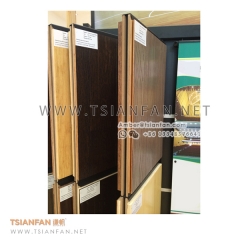 Wing Wood Floor Tile Display Rack for Exhibition