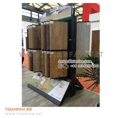 Wing Wood Floor Tile Display Rack for Exhibition