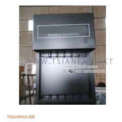 Metal Quartz surface tower display stand for Showroom