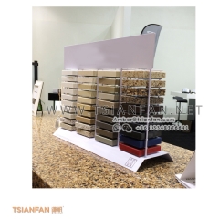 Metal Wire Stone Marble Counter Display for Marketing Promotion