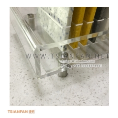 Acrylic Engineered Stone Counter Display, Quartz Stone Desk Stand