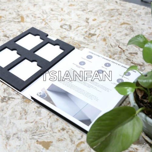 3 Pages Sample Binder Book Folder Stone Display