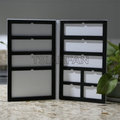 2 Pages Stone Quartz Sample Book With Finger Sapce Stone Display