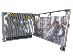 Vertical Glide Out Marble Slab Storage Rack