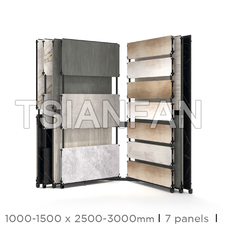 Tile Slab Page Flip Display Stand, Sintered Stone Display Stand