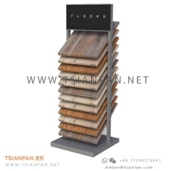 Metal Wire Waterfall Hardwood Flooring Display Tower Rack