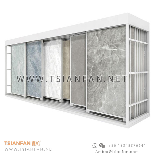 Showroom Sliding Sintered Stone Slab Display Rack Factory