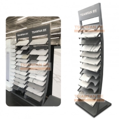 Custom Art Designed Tile display Stand Arch creamic Marble Natural Stone sample floor stand