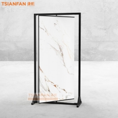 Custom wholesale single sided large tile rotating display stand upright landing stand
