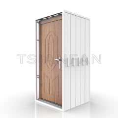 Howroom Wooden Doors sliding Cabinet push pull metal display rack KK002