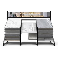 Custom Sliding Quartz Stone Sample Floor Display Rack-SG003