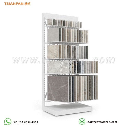 wing showroom stand artificial stone show rack China factory