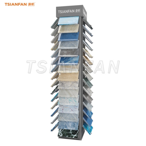 SRL909-quartz sample flooring rack Marble Stone Panel Display Shelf showroom