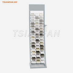 SRL017-Floor standing quartz stone sample display rack supplier China origin