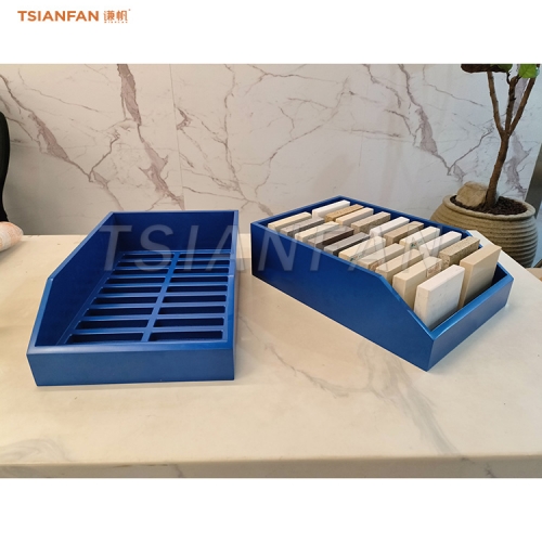 SRT021-Terrazzo sample countertop rack display platform quartz stone design