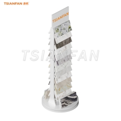 CZ015-marble look White Gray Upright Stand Granite Ramp Rack