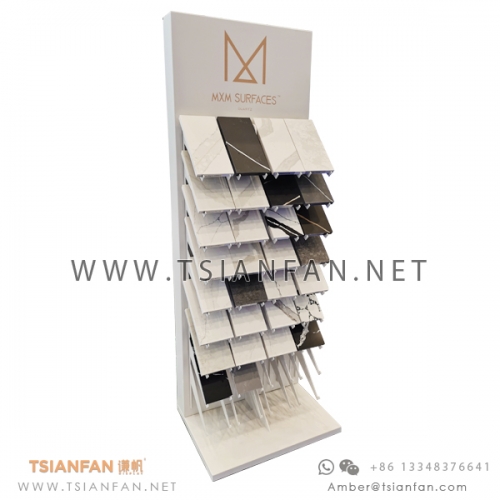 Heavy Duty Engineered Marble Porcelain Sintered Stone Sample Exhibition Display Stand