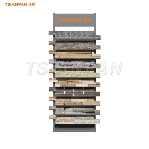 SW115-Gray stand culture stone display natural stone outdoor installation