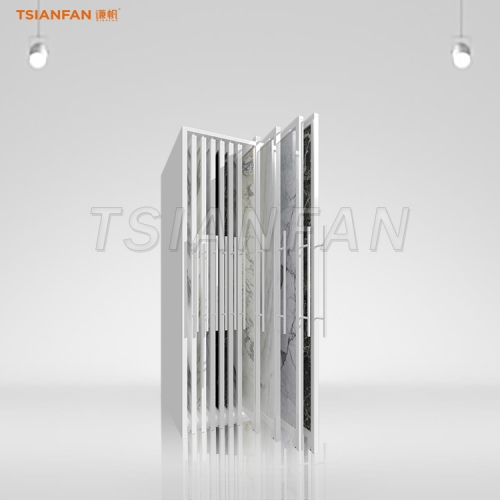 CC012-Slate sliding custom rack exquisite granite sample display shelf