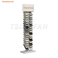 SRL015-waterfall flooring display tower sample showroom stone display solutions