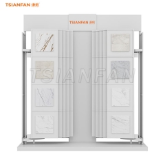 CF7501-porcelain tiles page turning display stand stone display ideas