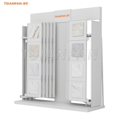 CF7501-porcelain tiles page turning display stand stone display ideas