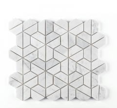 Carrara White Marble Mosaic Wall Tile MST04