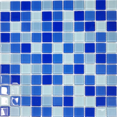 12x12 Blue Swimming Pool Glass Mosaic Tile CGT025