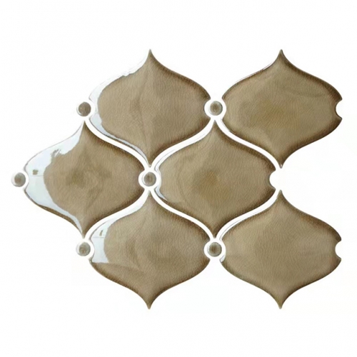 Crackle Arabesque Backsplash Tile Porcelain Mosaic CPT315