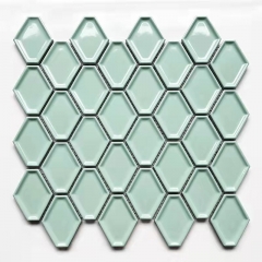 Sage Green Hexagon Tile Porcelain Mosaic CPT97