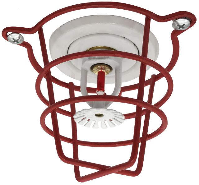 (2 Pack) Fire Sprinkler Head Guard Red