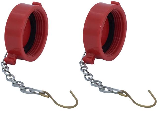 (2 Pack) 1-1/2&quot; NST/NH Plastic Fire Hose Connection Standpipe Cap