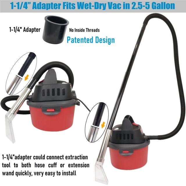 Fits All Brands' Shop Vac extractor attchment with 3-1/2"  Clear Head for Upholstery & Carpet Cleaning