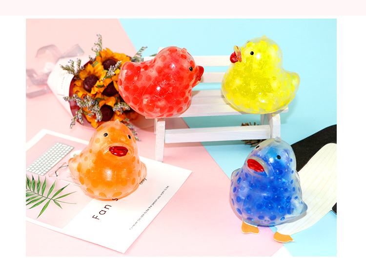 TONGLEFUN Duck Bead Ball Squeeze Toy，Water Ball，Cute Mochi Squishy Toys