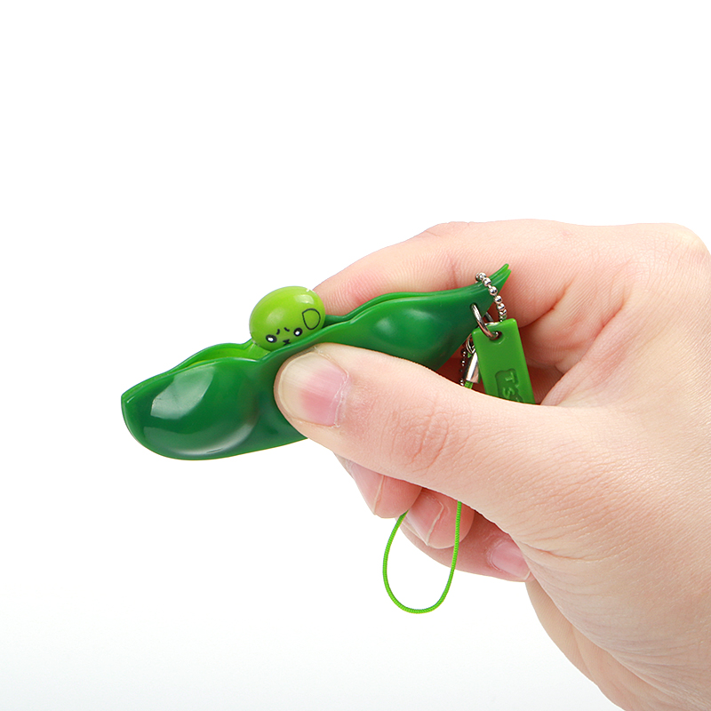 thumbnail image 2 of Acerich 3 Pack Edamame Keychain Fidget Toys Squeeze-a-Bean Puchi Puti 2 of 10