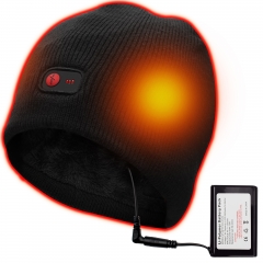 Rechargeable Battery Carbon Fiber Heated Hat Thermal Warm Knitted Hat for Winter