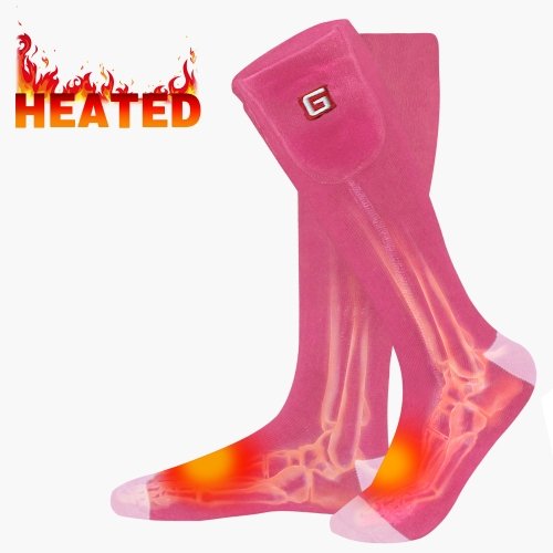 Rabbitroom Heated Socks with Rechargeable Li-ion Batteries, Electric Thermal Insulated Socks for Arthritis, Winter Thick Heating Foot Warmer
