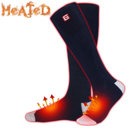 3.7V Electric Heated Socks Rechargeable Battery Powered Heating Socks Kit for Chronically Cold Feet,Camping HIking Hunting Footwarmer