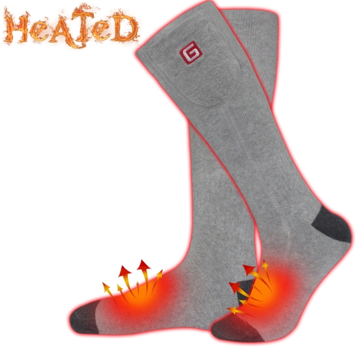 3.7V Electric Heated Socks Rechargeable Battery Powered Heating Socks Kit for Chronically Cold Feet,Camping HIking Hunting Footwarmer