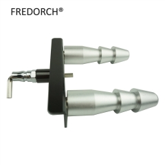 Silver Color Double Vac-u-Lock Dildos Holder,Distance Adjustable,Quick Connector,Secure and Robust,Sex Machine Accessories