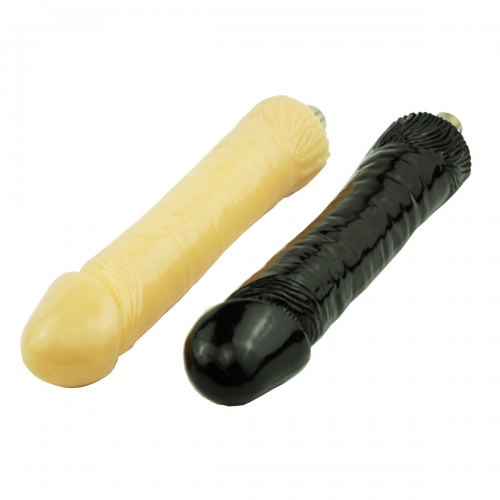 FREDORCH 26 * 5cm Original Big Black Dildo Sex Machine Attachments for 3XLR Prong Connector, 24.5cm Insertable Length