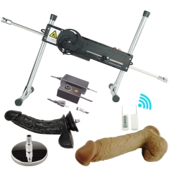 FREDORCH 2020 Neue Premium Sexmaschine, leiser Stall, Support Double Rod Wire und Remote / Dual Control Version mit großen Dildos mehr Attachments F6