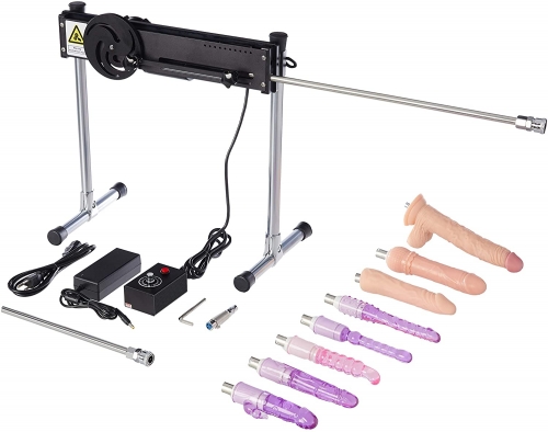 FREDORCH 2020 Neue Premium Sexmaschine, leiser Stall, Support Double Rod Wire und Remote / Dual Control Version mit großen Dildos mehr Attachments F6