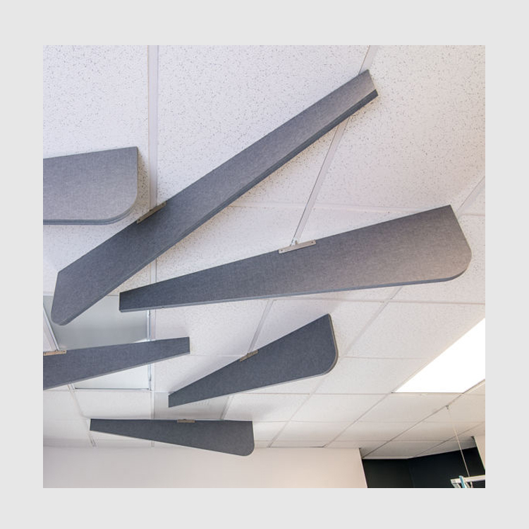 Sound absorption acoustic ceiling baffles use for open space