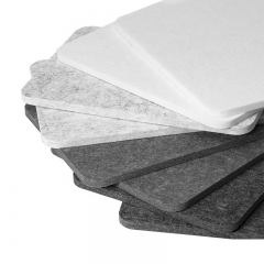 Sound absorption recycled felt wall panels